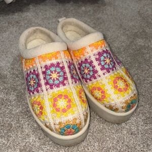 BAMBOO Multicolor Crochet Women's Slippers